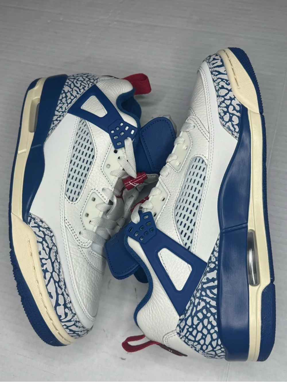 Jordan White Blue Red Retro Athletic Sneakers